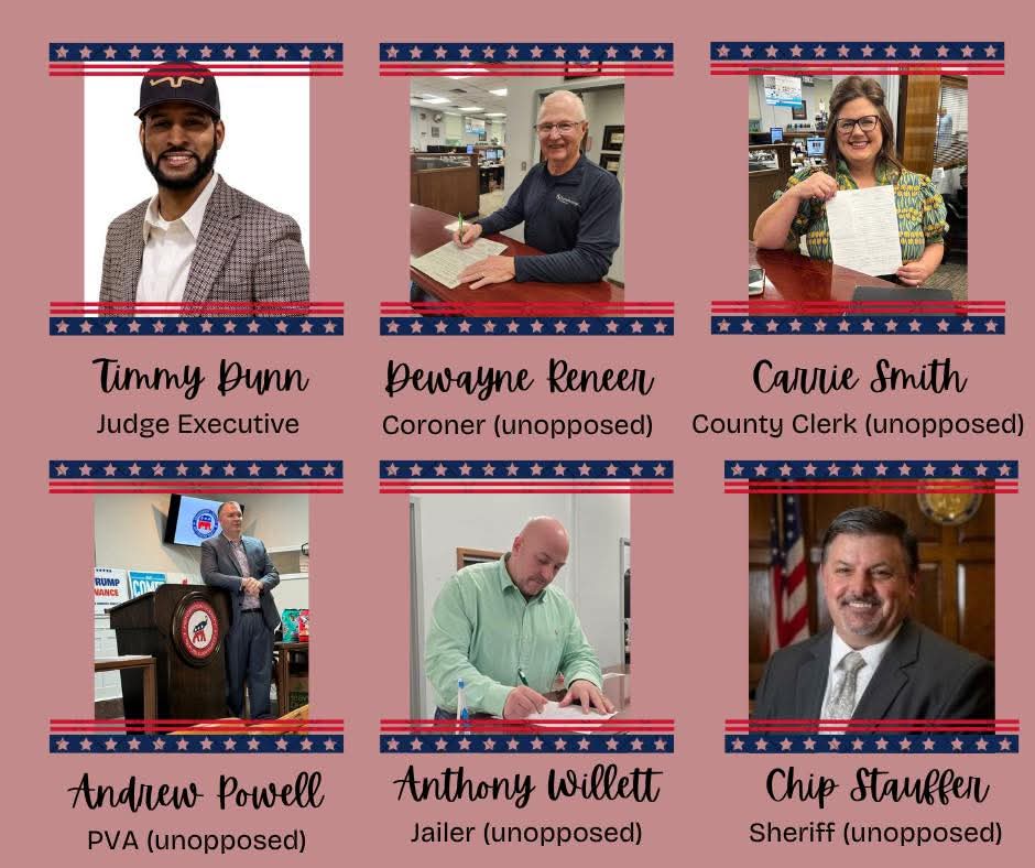COUNTY JUDGE, CORONER, COUNTY CLERK, PVA, JAILER, SHERIFF